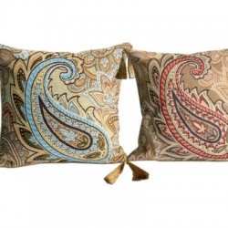 East Tapestry Cushion with Tassels - Set of 2 38x38cm