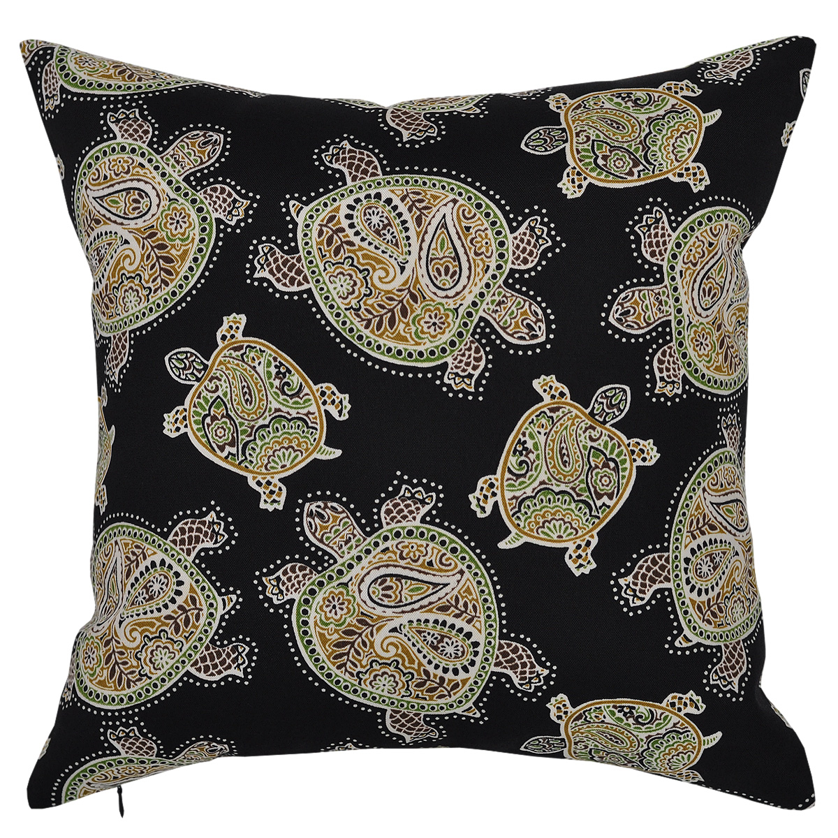 Tranquil Turtles Black Cushion - 45x45cm