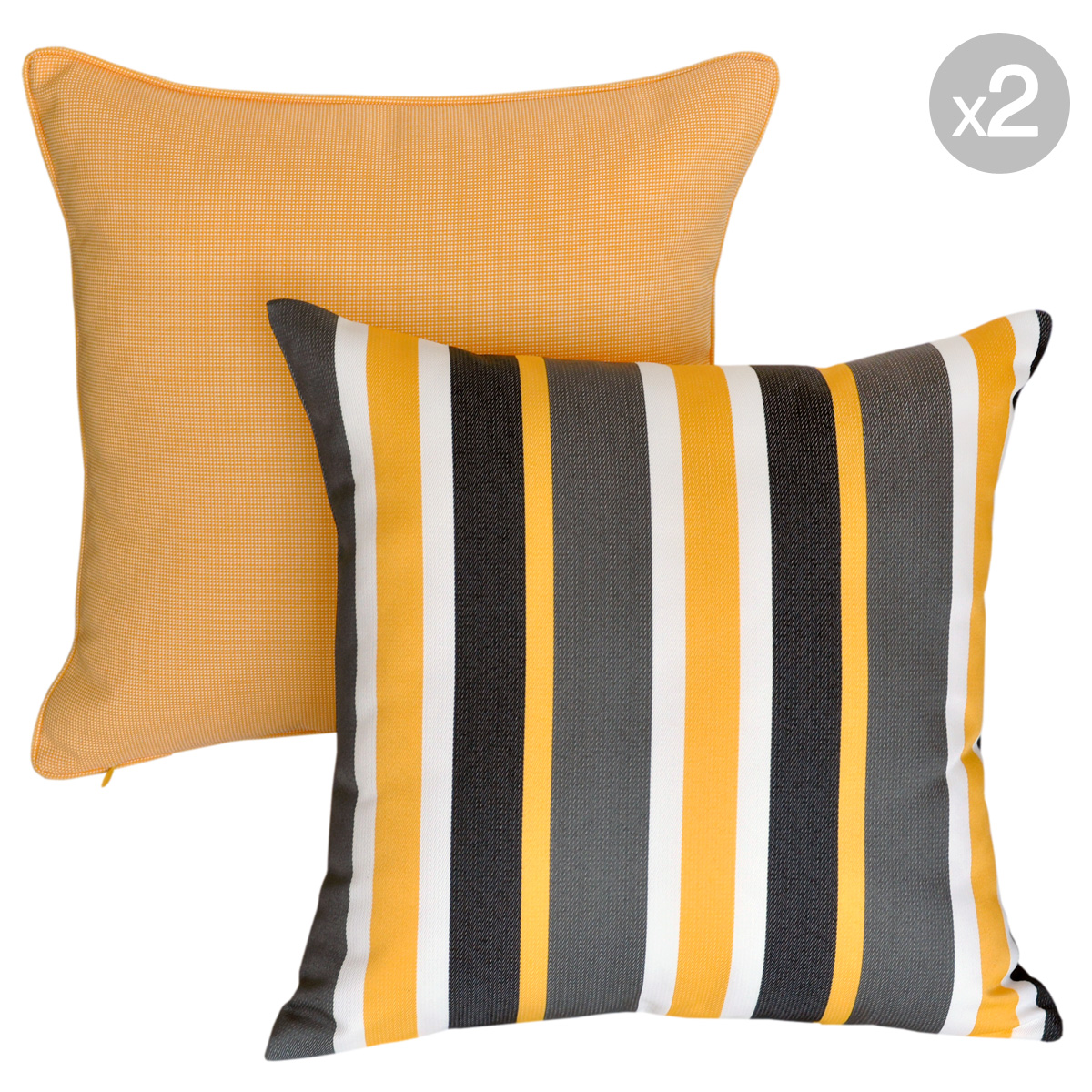 Noosa Sunshine + Mindill Sunshine Outdoor Cushions - 45x45cm