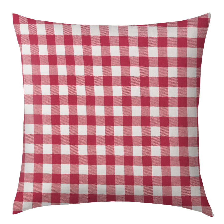 Red and White Gingham Cushion - 45x45cm