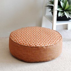 Ayana Tangerine Round Floor Cushion - 45cm