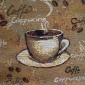 Coffee Cup Tapestry Placemats Set of 6 - 27x27cm