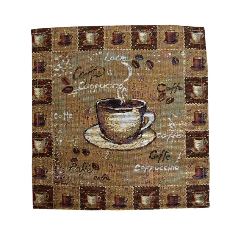 Coffee Cup Tapestry Placemats Set of 6 - 27x27cm | Hupper
