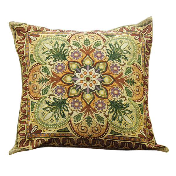 Ornamental Flowers Tapestry Cushion - 50x50cm