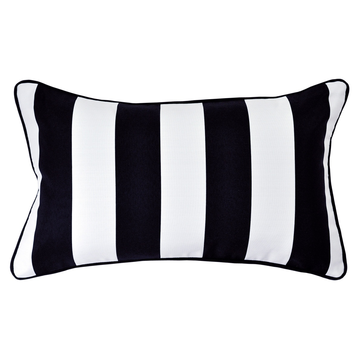 Mallacoota Ash Outdoor Cushion with Black Piping - 30x50cm