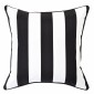 Mallacoota Ash Outdoor Cushion with Black Piping - 50x50cm