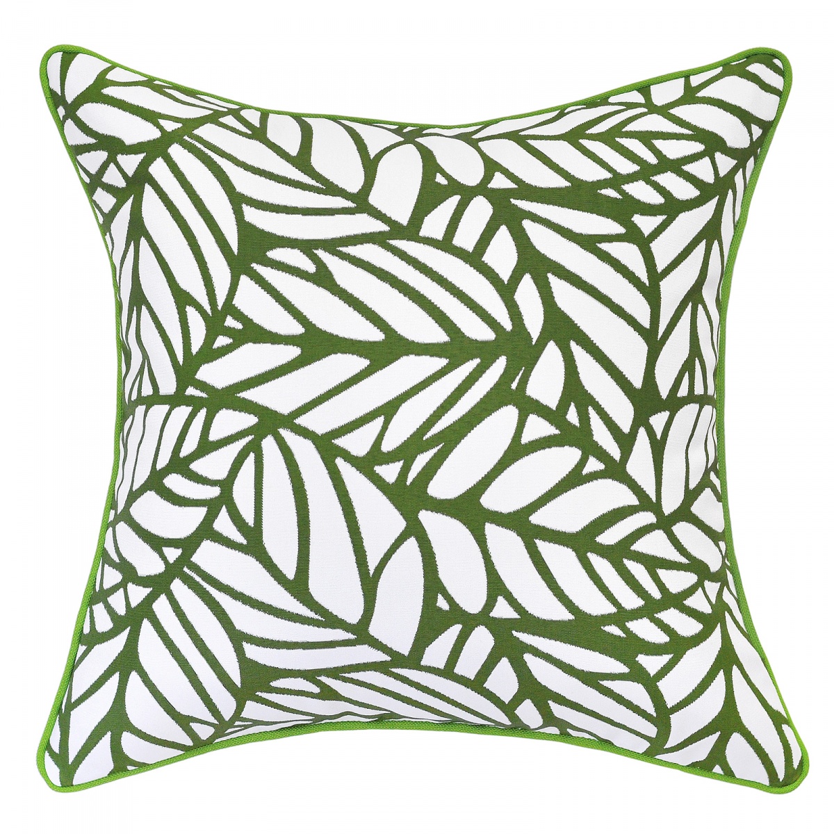 Tulum Palm Reverse Outdoor Cushion with Piping - 45x45cm