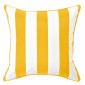 Mallacoota Sunshine Outdoor Cushion with Yellow Piping - 50x50cm