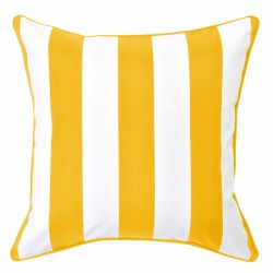 Mallacoota Sunshine Outdoor Cushion with Yellow Piping - 45x45cm