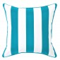 Mallacoota Turquoise Outdoor Cushion with Turquoise Piping - 45x45cm
