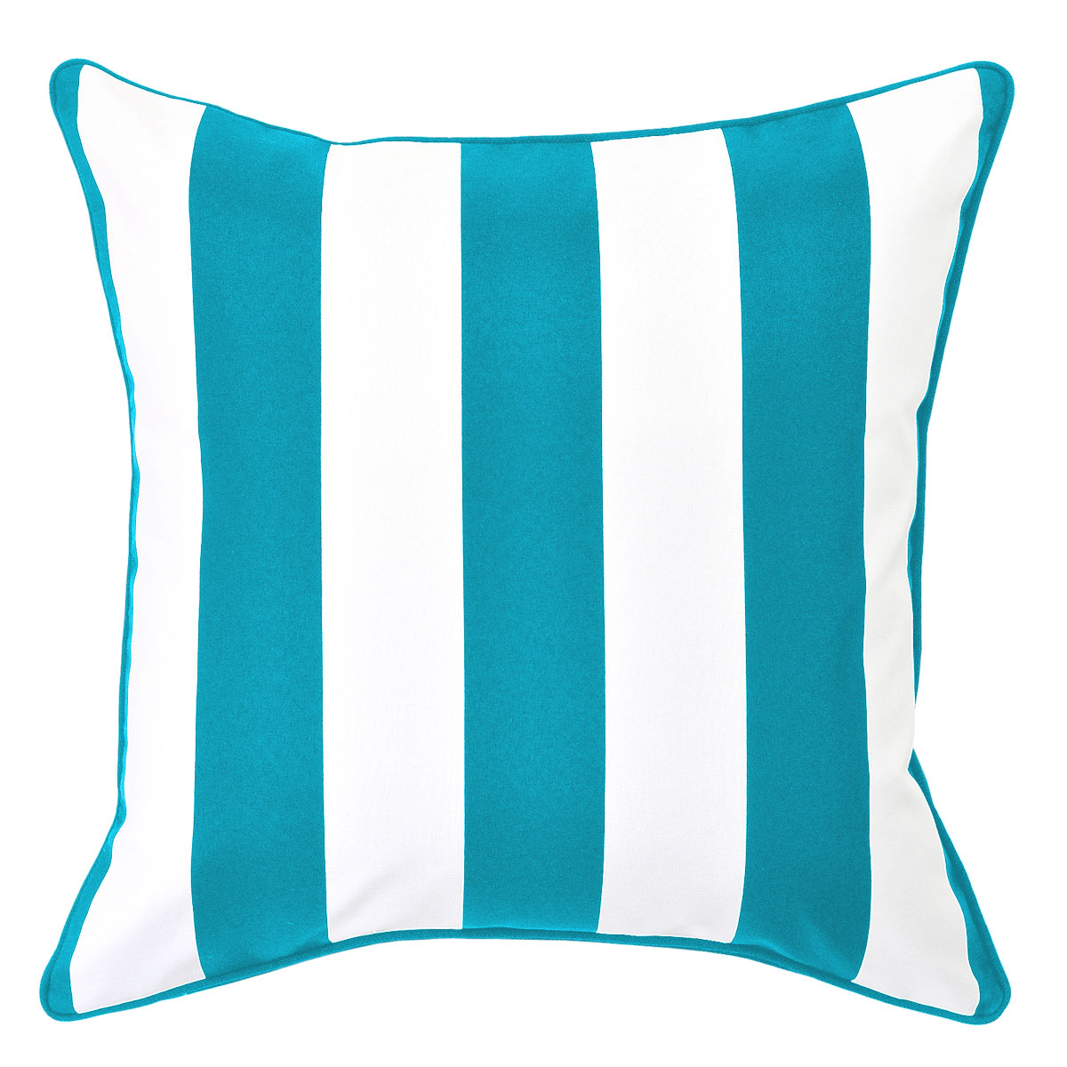 Mallacoota Turquoise Outdoor Cushion with Turquoise Piping - 45x45cm