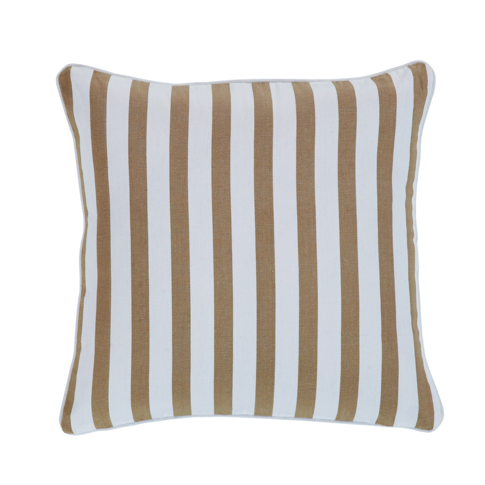 Gelato Stripe Taupe Cushion - 43x43cm