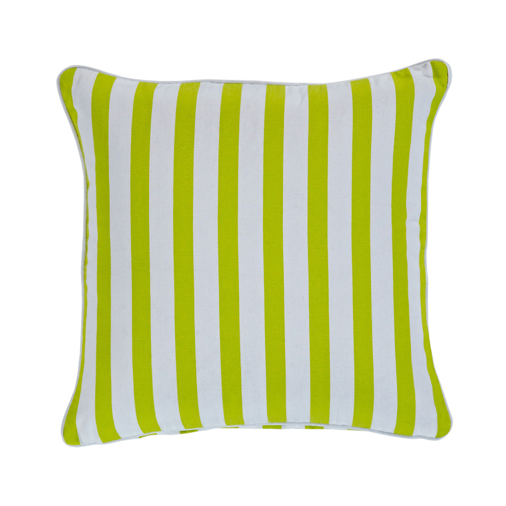Gelato Stripe Lime Cushion - 43x43cm