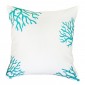 Coral White Turquoise Cushion 45x45cm