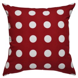 Polka Dot Red Cushion - 45x45cm