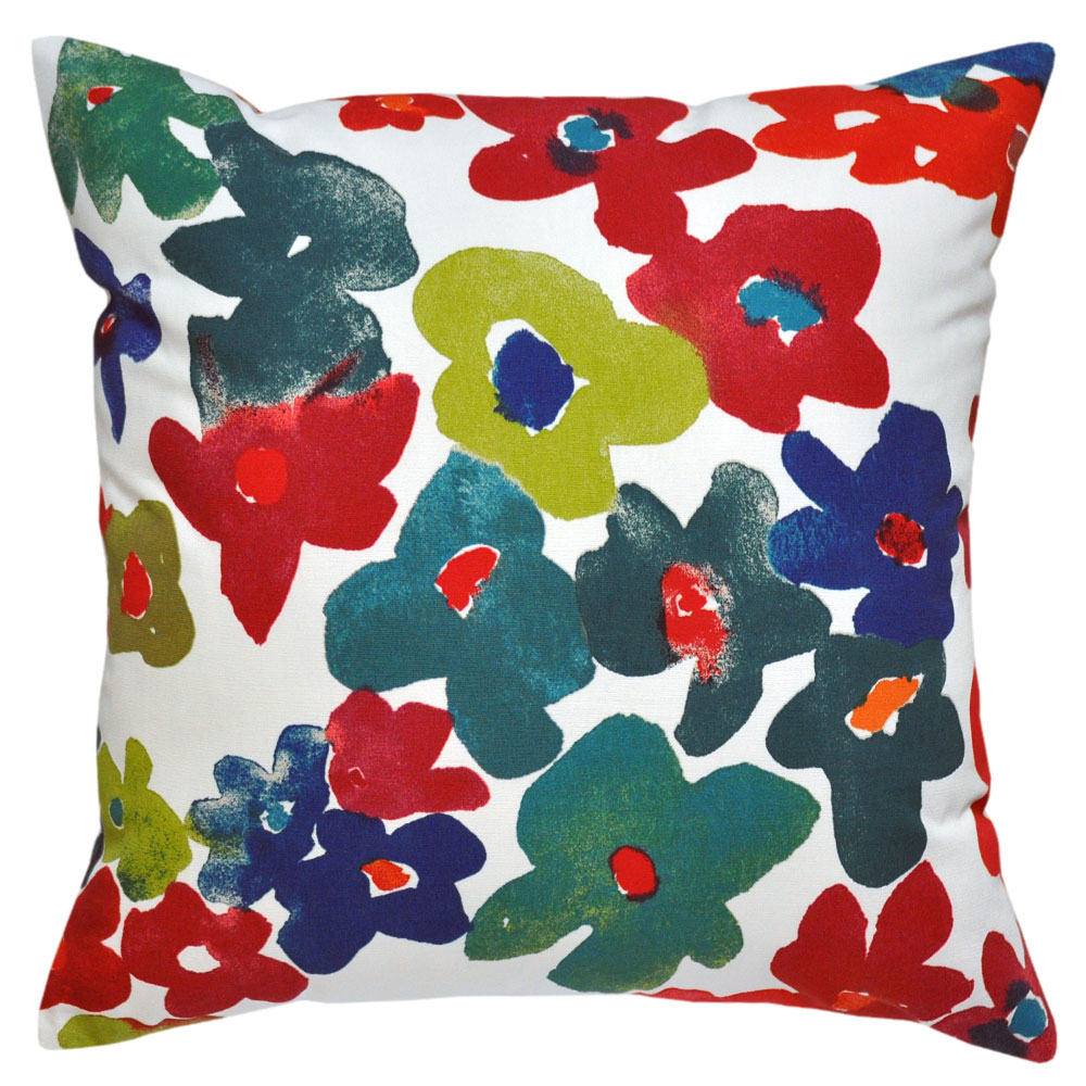 Aquarelle Flowers Cushion - 45x45cm