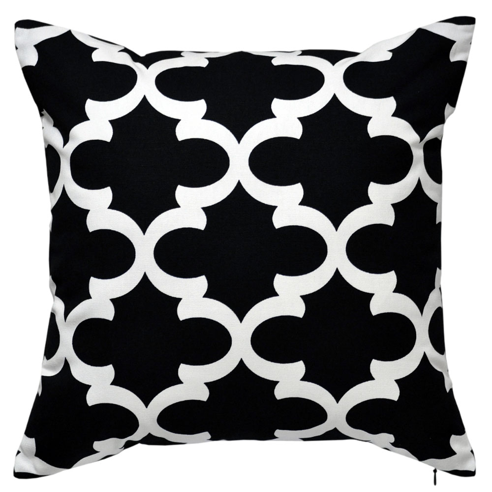 Fynn Black White Cushion - 45x45cm
