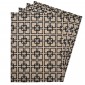 Burlap Geometric Black Placemat Set of 4 - 44x33cm