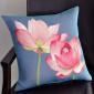 Pink Lotus Tapestry Cushion 48x48cm