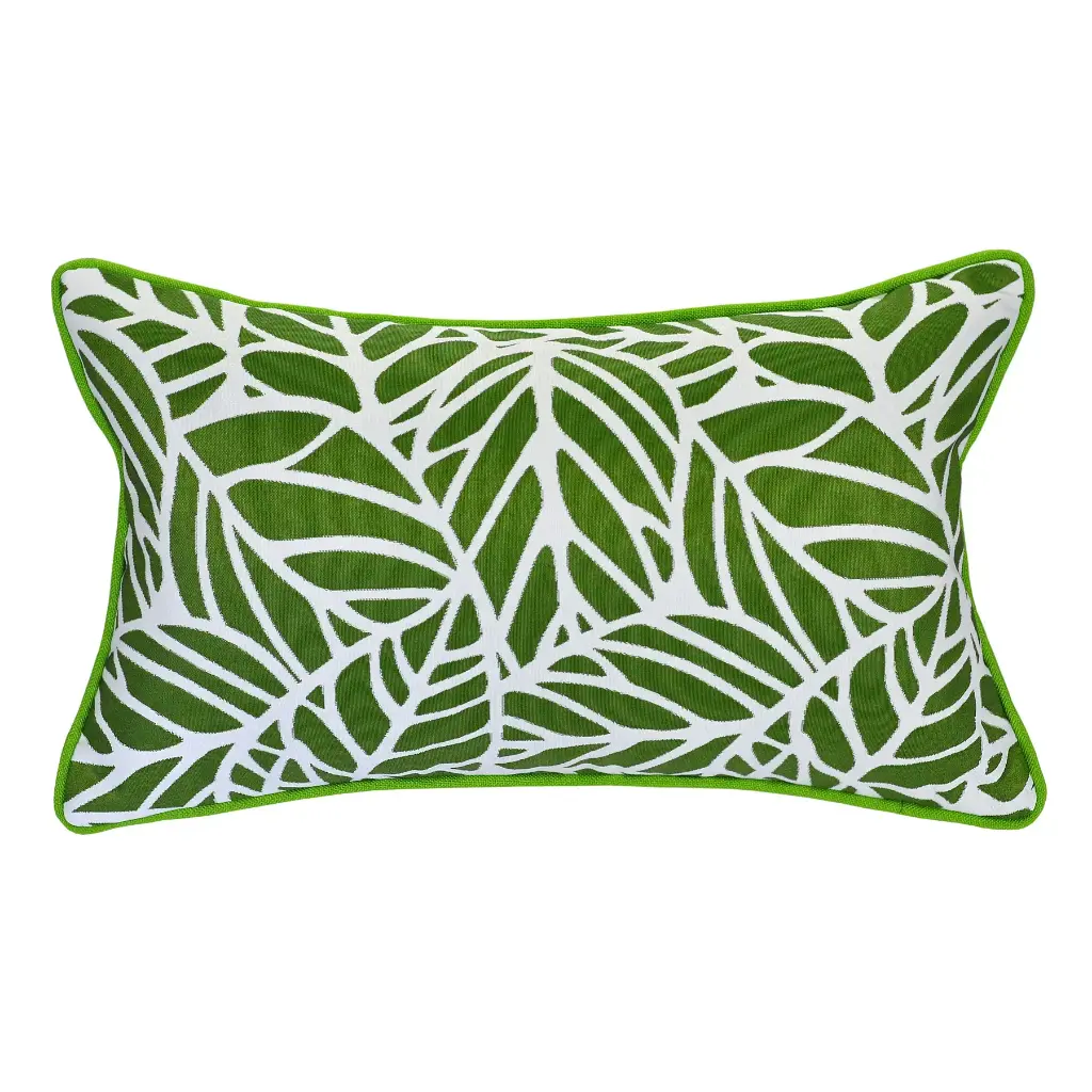 Tulum Palm, Green Cushion Cover