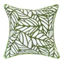 Tulum Palm, Green Reverse Cushion Cover